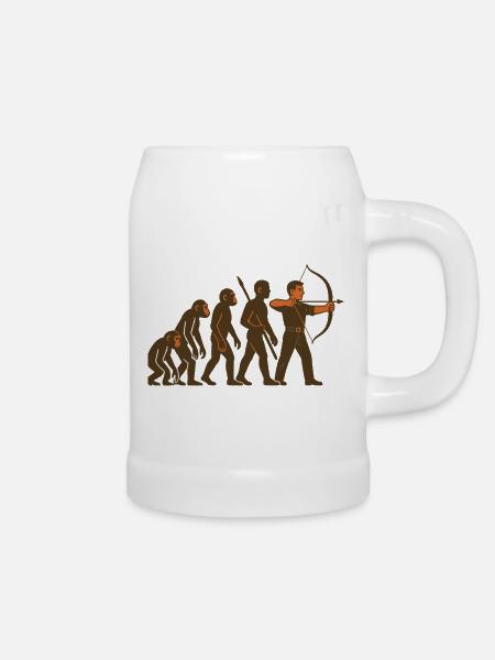 Archery Evolution Bogenschütze Bogen Ziel - Bierkrug - Weiß