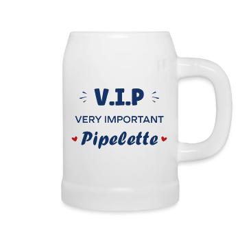 VIP-Pipelette: Königliches Geplapper - Bierkrug - Weiß - Rechts