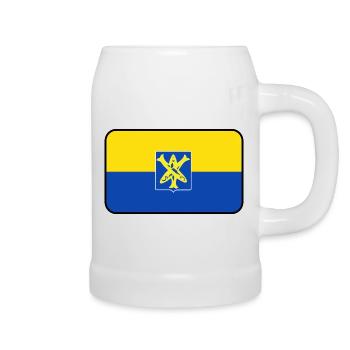 Zandvoort-Flaggenlogo - Bierkrug - Weiß - Rechts