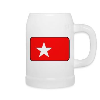 Maastricht Flag Logo - Beer Mug - white - Right