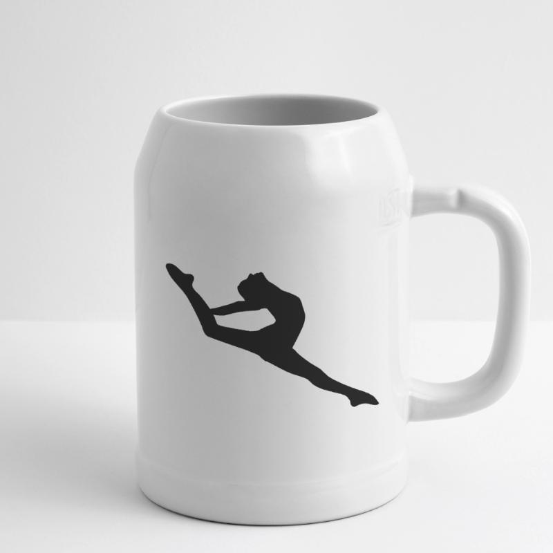 Vector Ballet dancer Silhouette Beer Mug