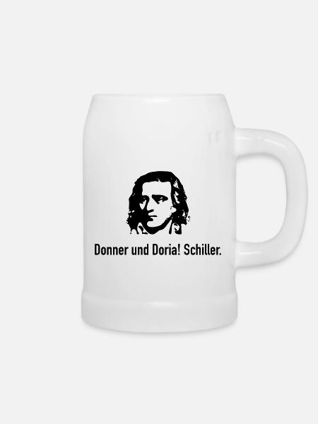 Schiller: Donner und Doria! - Bierkrug - Weiß