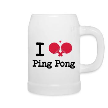 i_love_ping_pong_1__f2 - Beer Mug - white - Right