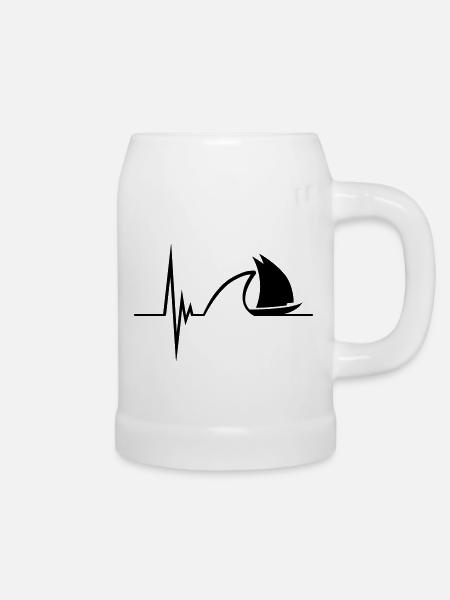 Sailing Pulse Design - Bierkrug - Weiß
