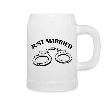 just_married_01 - Chope en céramique - blanc - Droite
