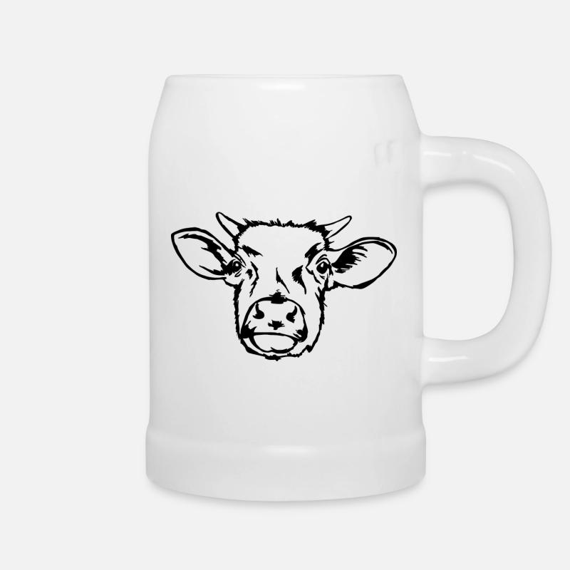 Kalbkopf - Bierkrug - Weiß