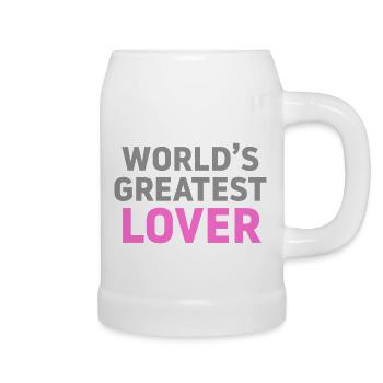 World's greatest Lover Macho selbstbewusst Satire - Bierkrug - Weiß - Rechts