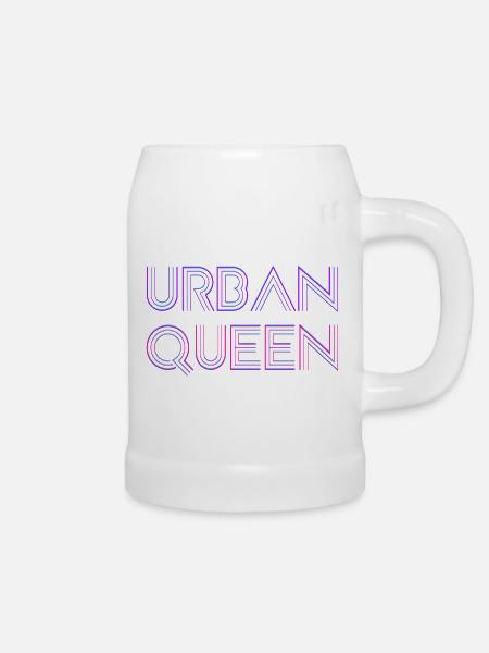 Urbane Königin - Bierkrug - Weiß