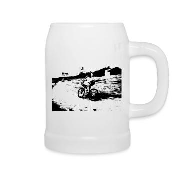 mtb bmx vintage bmx mtb - Bierkrug - Weiß - Rechts