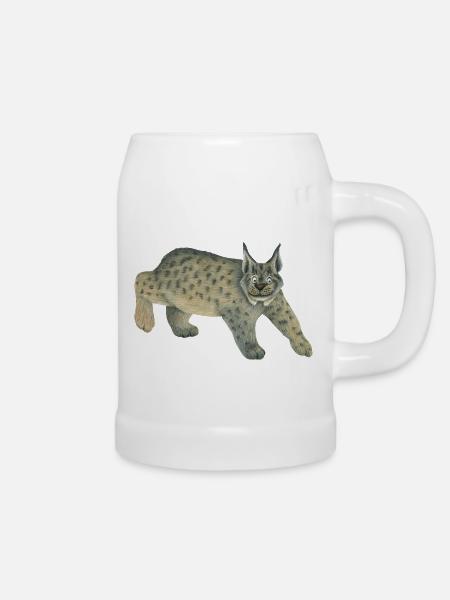 luchs - Bierkrug - Weiß