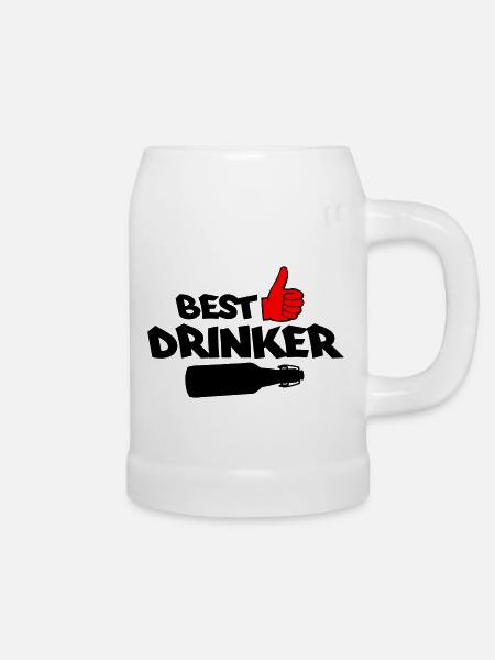 best drinker - Bierkrug - Weiß