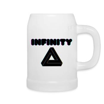 'Infinity' Unendlichkeit - Bierkrug - Weiß - Rechts