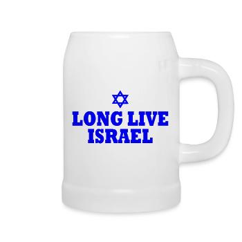 Long live israel - Beer Mug - white - Right