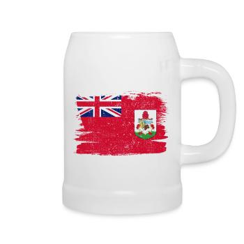 Bermuda Shorts Flagge Flagge Frieden Vintage - Bierkrug - Weiß - Rechts