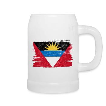 Antigua-et-Barbuda Bandiera drapeau paix Vintage - Chope en céramique - blanc - Droite