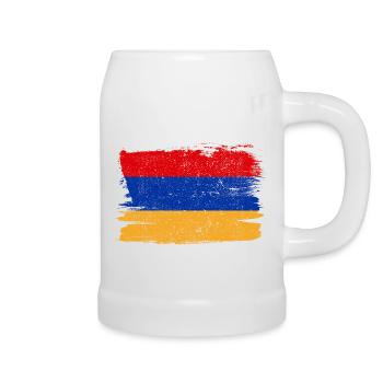 Arménie Bandiera drapeau paix Vintage - Chope en céramique - blanc - Droite