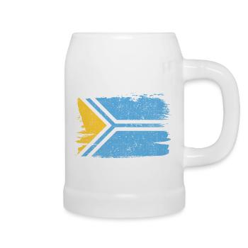 Tuva Bandiera Flagge Frieden Vintage - Bierkrug - Weiß - Rechts