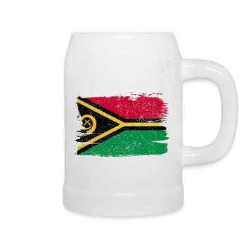 Vanuatu Bandiera drapeau paix Vintage - Chope en céramique - blanc - Droite