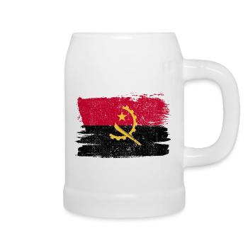 Angola Bandiera Flag Peace Vintage - Beer Mug - white - Right