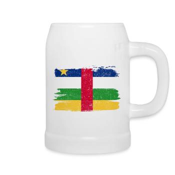 Central African Republic Bandiera Flag Peace - Beer Mug - white - Right
