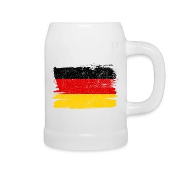 Germany Flag Flag Peace Vintage - Beer Mug - white - Right