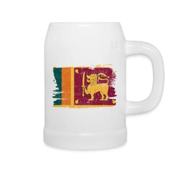 Sri Lanka Flag Flag Peace Vintage - Beer Mug - white - Right