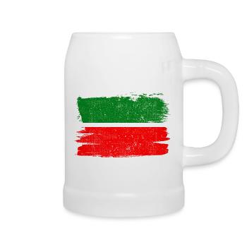 Tatarstan Flag Flag Peace Vintage - Beer Mug - white - Right