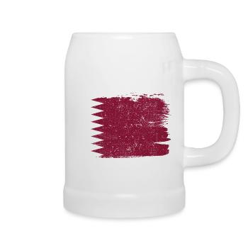 Qatar drapeau drapeau paix Vintage - Chope en céramique - blanc - Droite