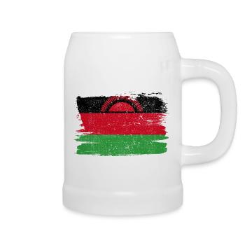 Malawi Flag Flag Peace Vintage - Beer Mug - white - Right