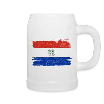 Paraguay Flag Flag Peace Vintage - Beer Mug - white - Right