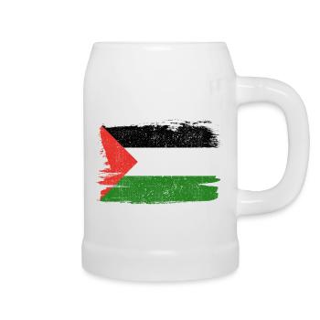Drapeau de la Palestine drapeau paix Vintage - Chope en céramique - blanc - Droite