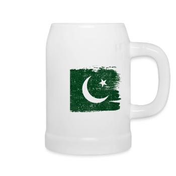 Pakistan Flag Flag Peace Vintage - Beer Mug - white - Right