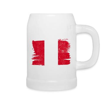 Pérou drapeau drapeau paix Vintage - Chope en céramique - blanc - Droite