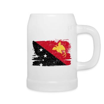 Papua New Guinea Flag Flag Peace Vintage - Beer Mug - white - Right