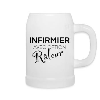 Krankenschwester-Beschwerde-Option - Bierkrug - Weiß - Rechts