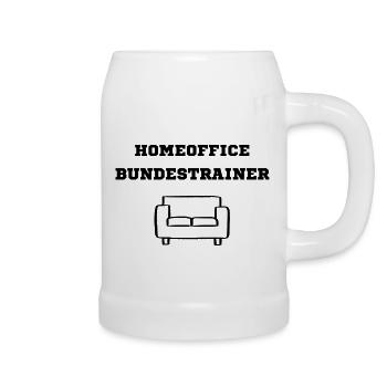Home office national coach black - Beer Mug - white - Right