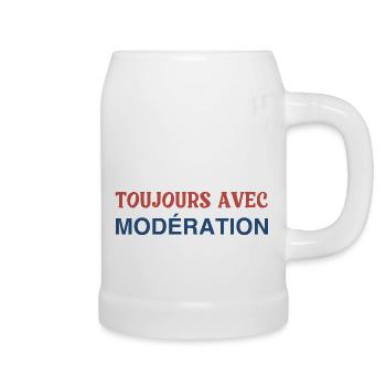 I always drink in moderation - Beer Mug - white - Right