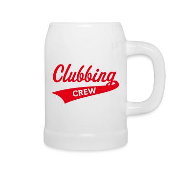 Clubbing Crew (Party / Nightlife / Red) - Beer Mug - white - Right