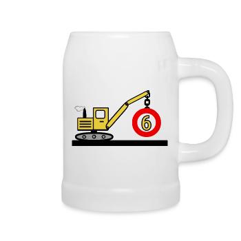Excavator - Beer Mug - white - Right