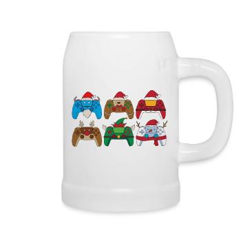 Christmas Controller for Teenage Boys, Weihnac - Beer Mug - white - Right