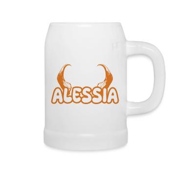 Geschenk für Alessia - Bierkrug - Weiß - Rechts