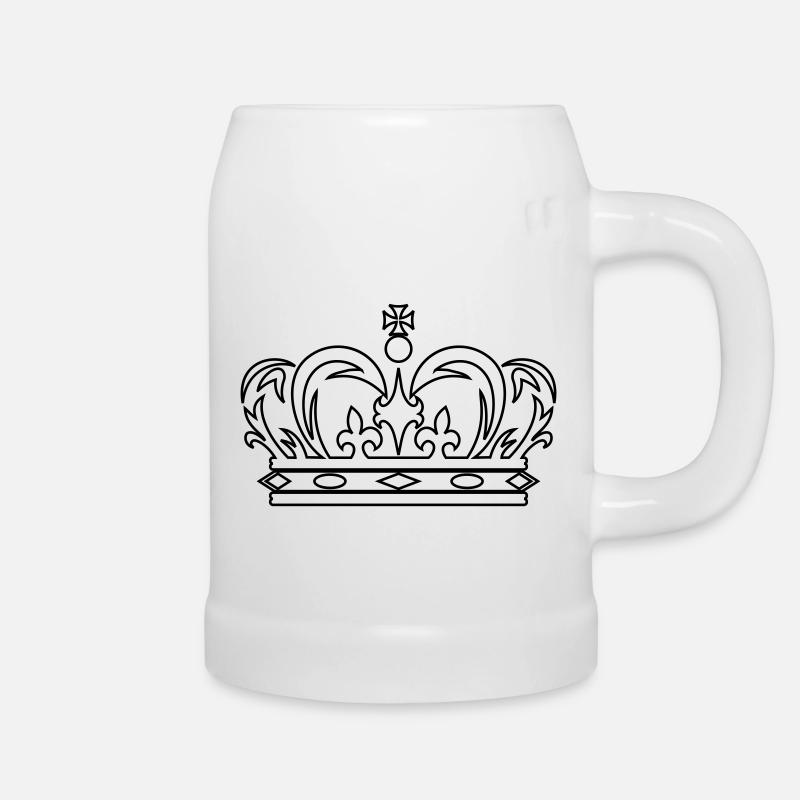 DE - Krone - Bierkrug - Weiß