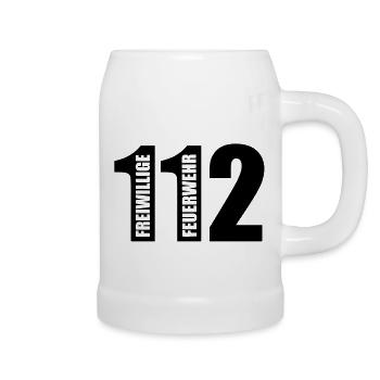 Volunteer fire department in 112 - Beer Mug - white - Right