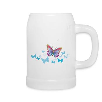 Butterflies Butterflies Insects Spring Summer - Beer Mug - white - Right