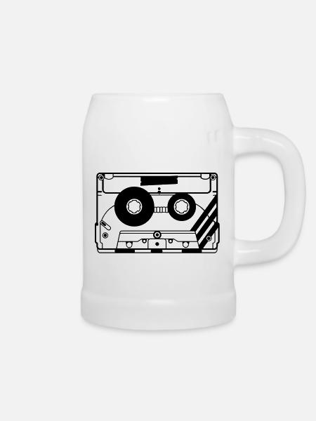 Kassette Audiokassette - Bierkrug - Weiß