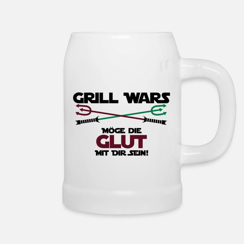 Grill Wars lueur trois couleurs - Chope en céramique - blanc