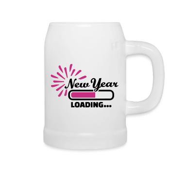 Silvester - Bierkrug - Weiß - Rechts