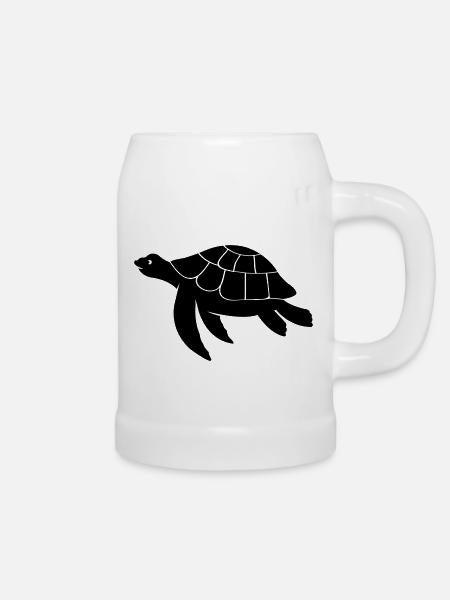 turtle - Bierkrug - Weiß