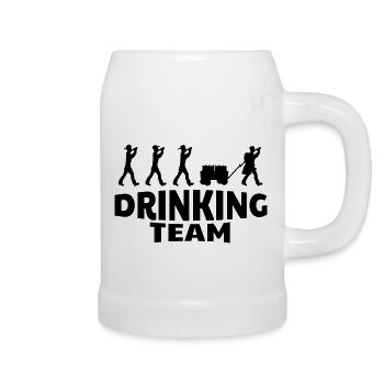 drinking team - Beer Mug - white - Right