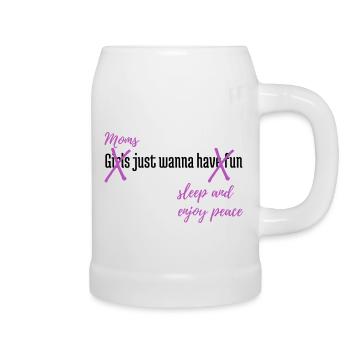 Les mamans ne font que dormir et profiter de la paix - Chope en céramique - blanc - Droite